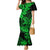 Hawaii Shark Family Matching Mermaid Dress and Hawaiian Shirt Polynesian Pattern Green Version LT01 Mom's Dress Green - Polynesian Pride