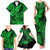 Hawaii Shark Family Matching Tank Maxi Dress and Hawaiian Shirt Polynesian Pattern Green Version LT01 - Polynesian Pride