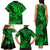 Hawaii Shark Family Matching Tank Maxi Dress and Hawaiian Shirt Polynesian Pattern Green Version LT01 - Polynesian Pride