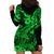 Hawaii Shark Hoodie Dress Polynesian Pattern Green Version LT01 - Polynesian Pride