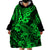 Hawaii Shark Wearable Blanket Hoodie Polynesian Pattern Green Version LT01 - Polynesian Pride