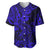 Hawaii Shark Baseball Jersey Polynesian Pattern Navy Blue Version LT01 Blue - Polynesian Pride