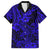 Hawaii Shark Family Matching Off Shoulder Short Dress and Hawaiian Shirt Polynesian Pattern Navy Blue Version LT01 Dad's Shirt - Short Sleeve Blue - Polynesian Pride