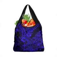 Hawaii Shark Grocery Bag Polynesian Pattern Navy Blue Version LT01 1-pack One Size Blue - Polynesian Pride