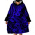 Hawaii Shark Wearable Blanket Hoodie Polynesian Pattern Navy Blue Version LT01 - Polynesian Pride