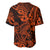 Hawaii Shark Baseball Jersey Polynesian Pattern Orange Version LT01 - Polynesian Pride