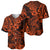 Hawaii Shark Baseball Jersey Polynesian Pattern Orange Version LT01 - Polynesian Pride