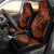 Hawaii Shark Car Seat Cover Polynesian Pattern Orange Version LT01 - Polynesian Pride