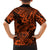 Hawaii Shark Family Matching Long Sleeve Bodycon Dress and Hawaiian Shirt Polynesian Pattern Orange Version LT01 - Polynesian Pride