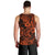 Hawaii Shark Men Tank Top Polynesian Pattern Orange Version LT01 - Polynesian Pride