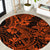 Hawaii Shark Round Carpet Polynesian Pattern Orange Version LT01 Orange - Polynesian Pride