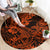 Hawaii Shark Round Carpet Polynesian Pattern Orange Version LT01 - Polynesian Pride