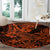 Hawaii Shark Round Carpet Polynesian Pattern Orange Version LT01 - Polynesian Pride