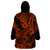 Hawaii Shark Wearable Blanket Hoodie Polynesian Pattern Orange Version LT01 - Polynesian Pride