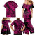 Hawaii Shark Family Matching Mermaid Dress and Hawaiian Shirt Polynesian Pattern Pink Version LT01 - Polynesian Pride