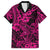 Hawaii Shark Family Matching Off Shoulder Short Dress and Hawaiian Shirt Polynesian Pattern Pink Version LT01 Dad's Shirt - Short Sleeve Pink - Polynesian Pride