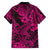 Hawaii Shark Family Matching Puletasi Dress and Hawaiian Shirt Polynesian Pattern Pink Version LT01 - Polynesian Pride