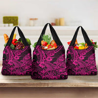 Hawaii Shark Grocery Bag Polynesian Pattern Pink Version LT01 3-pack One Size Pink - Polynesian Pride