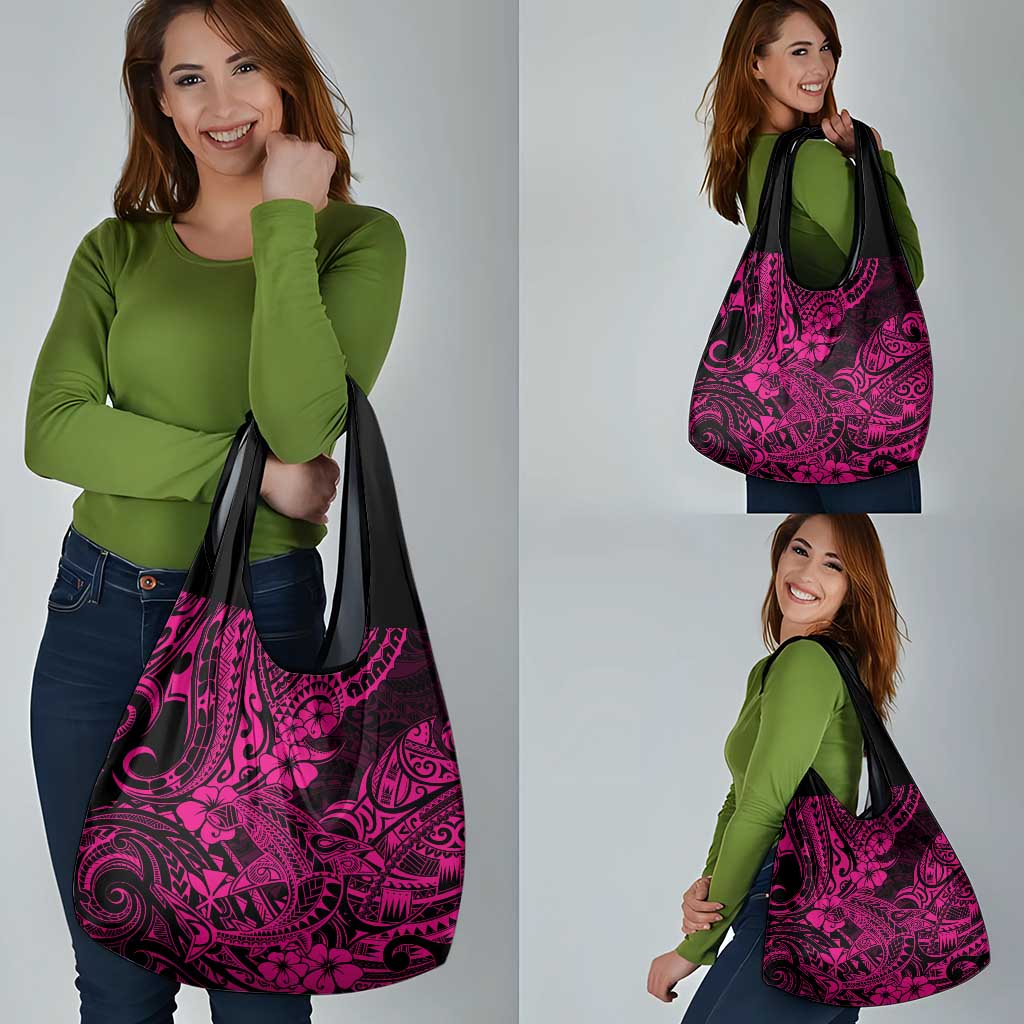 Hawaii Shark Grocery Bag Polynesian Pattern Pink Version LT01 - Polynesian Pride