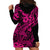 Hawaii Shark Hoodie Dress Polynesian Pattern Pink Version LT01 - Polynesian Pride