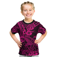 Hawaii Shark Kid T Shirt Polynesian Pattern Pink Version LT01 Pink - Polynesian Pride