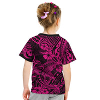 Hawaii Shark Kid T Shirt Polynesian Pattern Pink Version LT01 - Polynesian Pride
