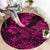 Hawaii Shark Round Carpet Polynesian Pattern Pink Version LT01 - Polynesian Pride