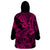 Hawaii Shark Wearable Blanket Hoodie Polynesian Pattern Pink Version LT01 - Polynesian Pride