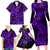 Hawaii Shark Family Matching Long Sleeve Bodycon Dress and Hawaiian Shirt Polynesian Pattern Purple Version LT01 - Polynesian Pride