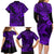 Hawaii Shark Family Matching Long Sleeve Bodycon Dress and Hawaiian Shirt Polynesian Pattern Purple Version LT01 - Polynesian Pride