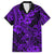 Hawaii Shark Family Matching Long Sleeve Bodycon Dress and Hawaiian Shirt Polynesian Pattern Purple Version LT01 Dad's Shirt - Short Sleeve Purple - Polynesian Pride