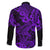 Hawaii Shark Family Matching Long Sleeve Bodycon Dress and Hawaiian Shirt Polynesian Pattern Purple Version LT01 - Polynesian Pride