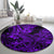 Hawaii Shark Round Carpet Polynesian Pattern Purple Version LT01 - Polynesian Pride