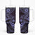 Hawaii Shark Tumbler With Handle Polynesian Pattern Purple Version