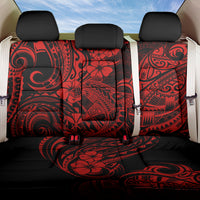 Hawaii Shark Back Car Seat Cover Polynesian Pattern Red Version