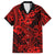 Hawaii Shark Family Matching Long Sleeve Bodycon Dress and Hawaiian Shirt Polynesian Pattern Red Version LT01 Dad's Shirt - Short Sleeve Red - Polynesian Pride