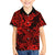 Hawaii Shark Family Matching Off Shoulder Short Dress and Hawaiian Shirt Polynesian Pattern Red Version LT01 Son's Shirt Red - Polynesian Pride