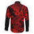 Hawaii Shark Family Matching Puletasi Dress and Hawaiian Shirt Polynesian Pattern Red Version LT01 - Polynesian Pride