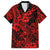 Hawaii Shark Family Matching Short Sleeve Bodycon Dress and Hawaiian Shirt Polynesian Pattern Red Version LT01 Dad's Shirt - Short Sleeve Red - Polynesian Pride