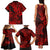 Hawaii Shark Family Matching Tank Maxi Dress and Hawaiian Shirt Polynesian Pattern Red Version LT01 - Polynesian Pride