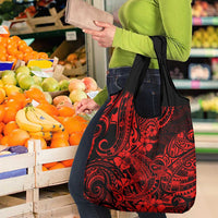 Hawaii Shark Grocery Bag Polynesian Pattern Red Version LT01 - Polynesian Pride