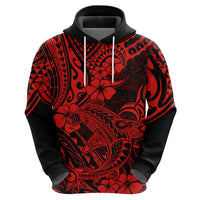 Hawaii Shark Hoodie Polynesian Pattern Red Version LT01 - Polynesian Pride