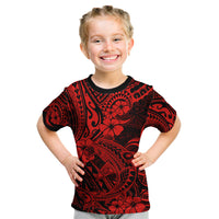Hawaii Shark Kid T Shirt Polynesian Pattern Red Version LT01 Red - Polynesian Pride