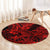 Hawaii Shark Round Carpet Polynesian Pattern Red Version LT01 - Polynesian Pride