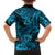 Hawaii Shark Family Matching Off Shoulder Short Dress and Hawaiian Shirt Polynesian Pattern Sky Blue Version LT01 - Polynesian Pride