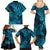 Hawaii Shark Family Matching Summer Maxi Dress and Hawaiian Shirt Polynesian Pattern Sky Blue Version LT01 - Polynesian Pride