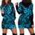 Hawaii Shark Hoodie Dress Polynesian Pattern Sky Blue Version LT01 - Polynesian Pride