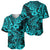 Hawaii Shark Baseball Jersey Polynesian Pattern Turquoise Version LT01 - Polynesian Pride