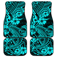 Hawaii Shark Car Mats Polynesian Pattern Turquoise Version LT01 Turquoise - Polynesian Pride