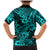 Hawaii Shark Family Matching Mermaid Dress and Hawaiian Shirt Polynesian Pattern Turquoise Version LT01 - Polynesian Pride